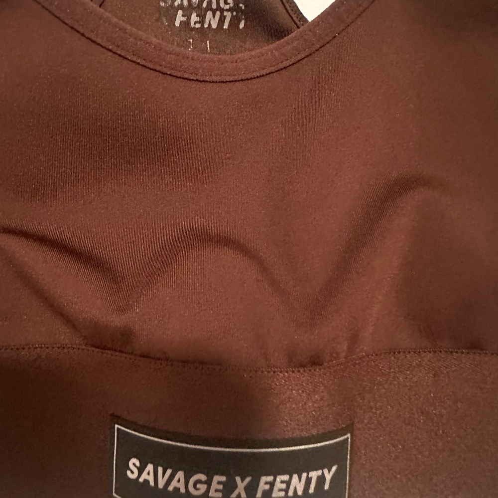Savage X Fenty Women's Brown Sports Bra - Picture 6 of 8